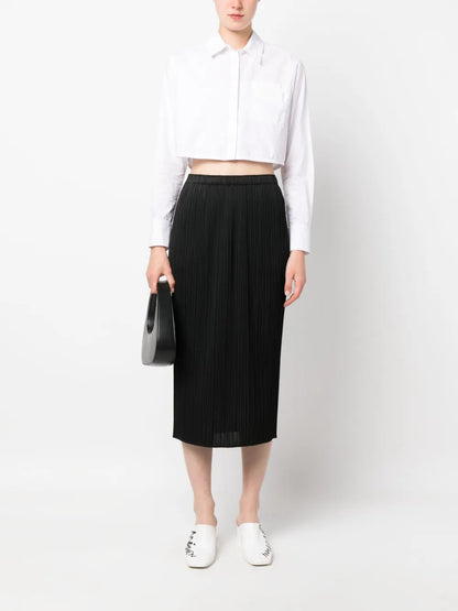 Pleated High-Waist Skirt