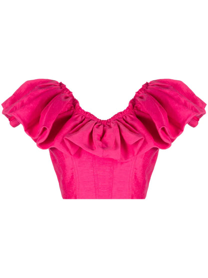 Florence Ruffled Crop Top