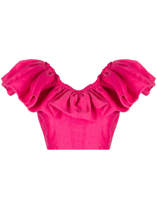 Florence Ruffled Crop Top