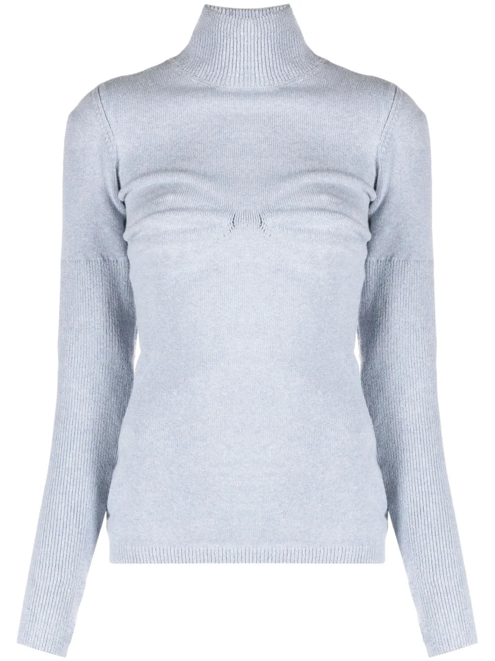 High-Neck Ribbed-Knit Jumper