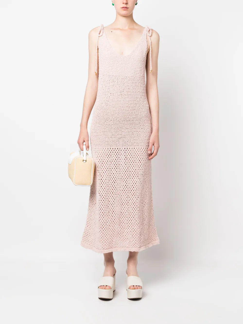 Almond Knitted Maxi Dress