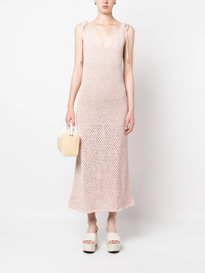 Almond Knitted Maxi Dress