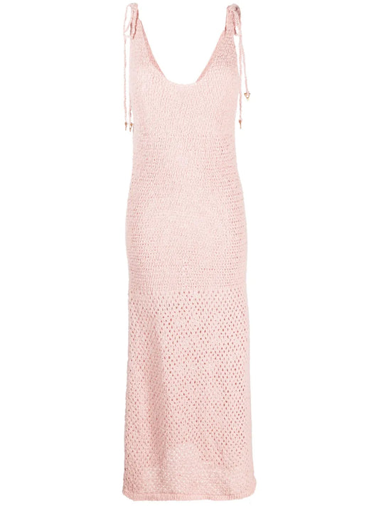 Almond Knitted Maxi Dress