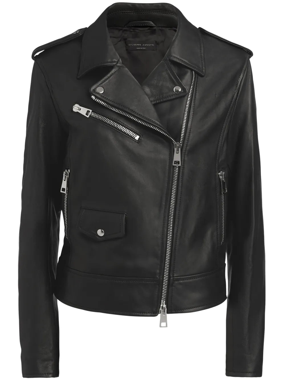 Amelia Notched-Lapels Biker Jacket