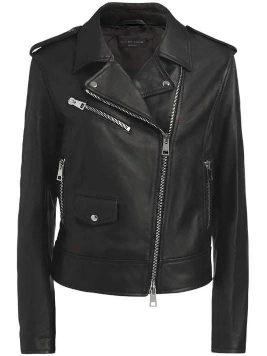 Amelia Notched-Lapels Biker Jacket
