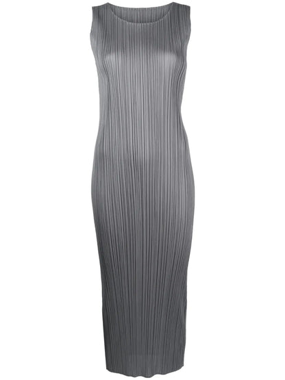 Sleeveless Pleated Midi Dress