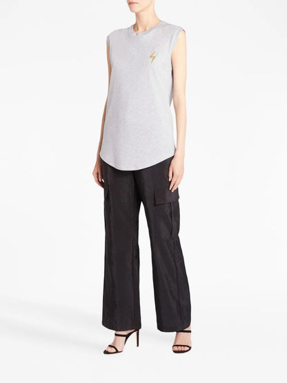 Ursella Thunderbolt-Embroidered Cotton Tank Top