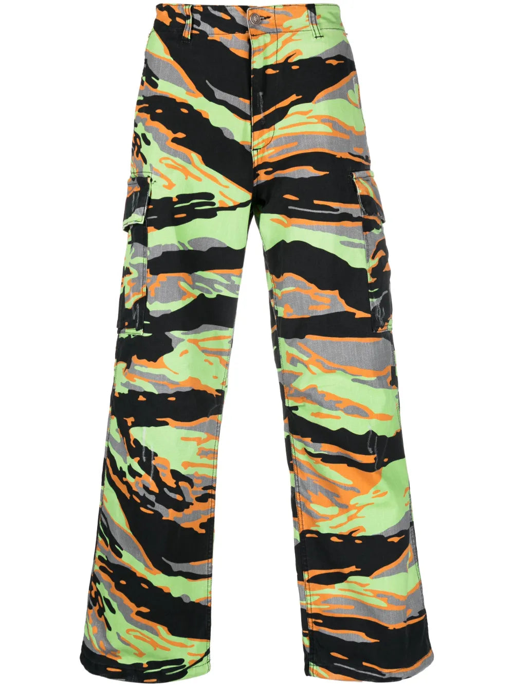 Graphic-Print Cargo Trousers