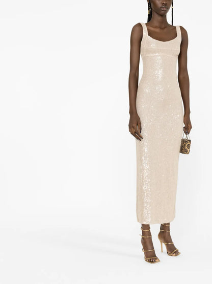 Sequinned Midi Dress