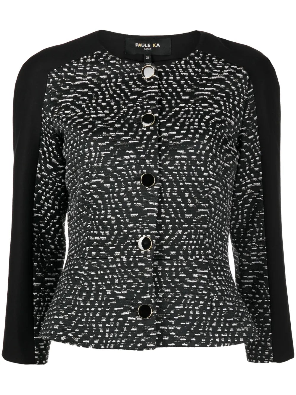 Panelled-Design Tweed Jacket