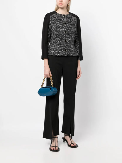 Panelled-Design Tweed Jacket