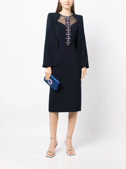Lucille Crystal-Embellished Midi Dress