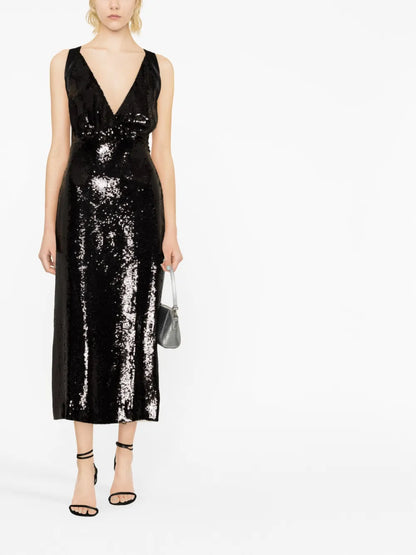 The Milo Sequinned Midi Dress