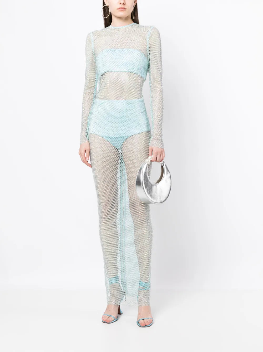 Webb Crystal-Embellished Mesh Dress