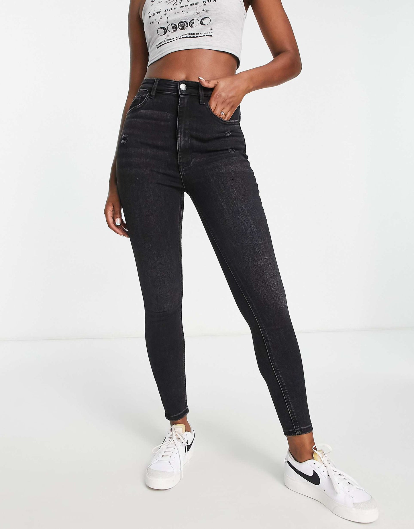 Super High Waist Skinny Jeans