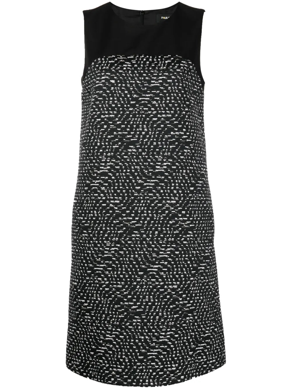 Panelled-Design Tweed Dress