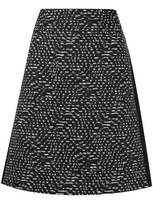 High-Waisted Tweed Skirt