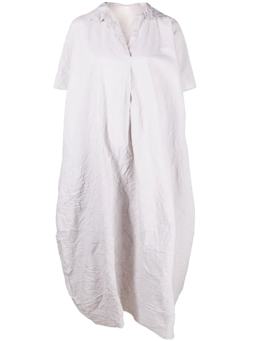 V-Neck Short-Sleeve Shirt Dress