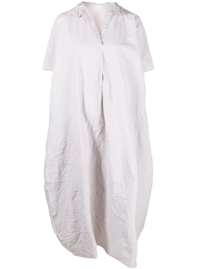 V-Neck Short-Sleeve Shirt Dress