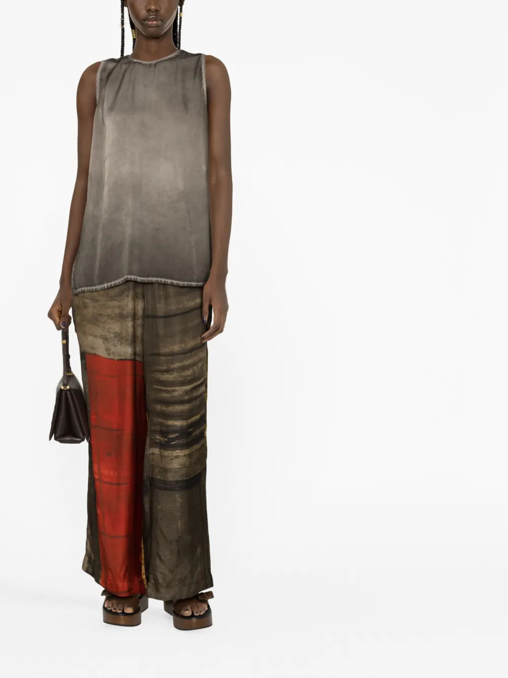 Sleeveless Silk Top