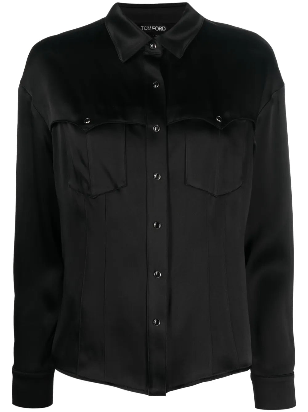 Western-Style Satin Shirt
