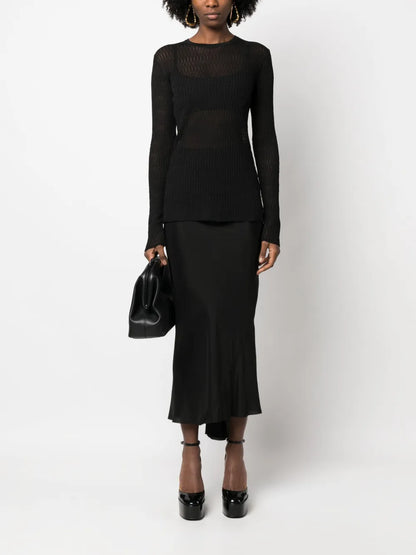 Textured-Finish Silk Top