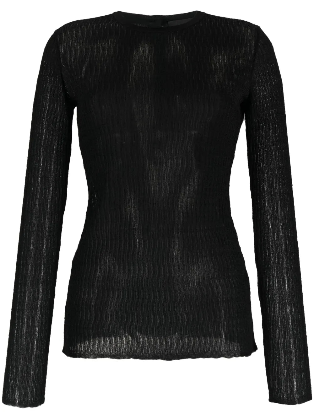 Textured-Finish Silk Top