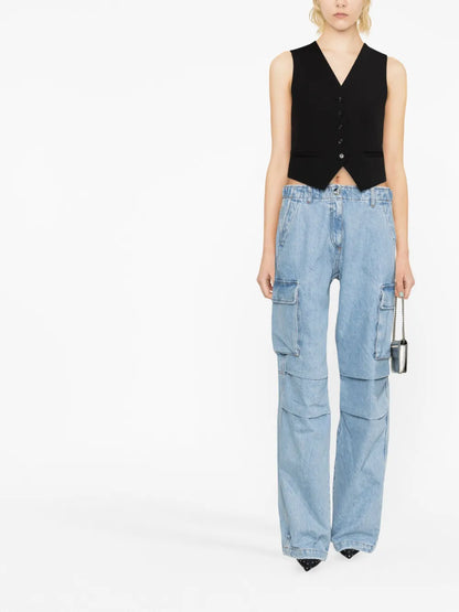 Denim Cargo Trousers