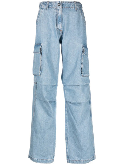Denim Cargo Trousers