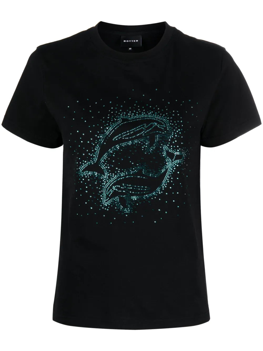 Rhinestone-Embellished Dolphin T-Shirt