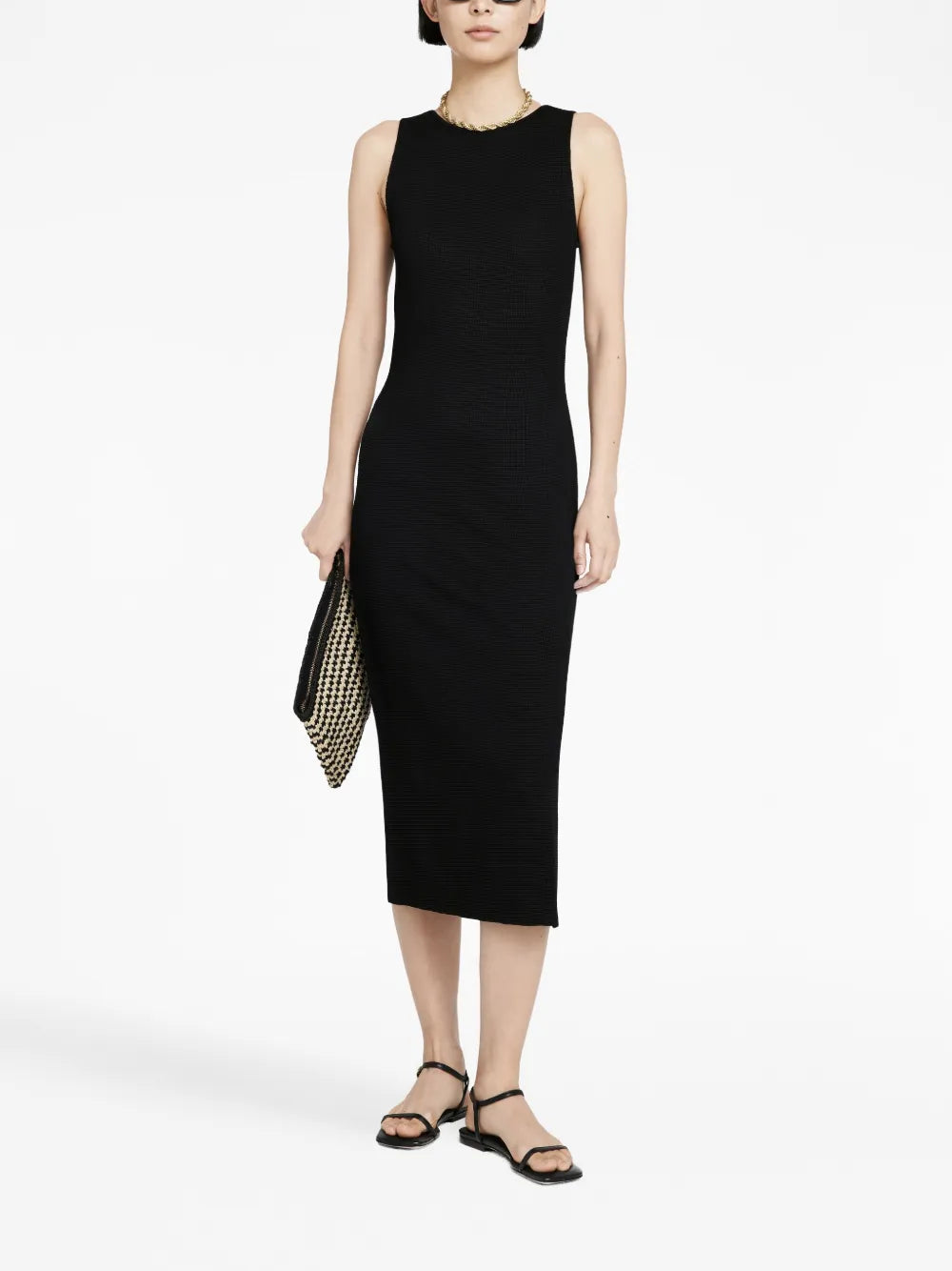 Savannah Waffle-Effect Midi Dress