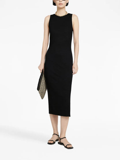 Savannah Waffle-Effect Midi Dress