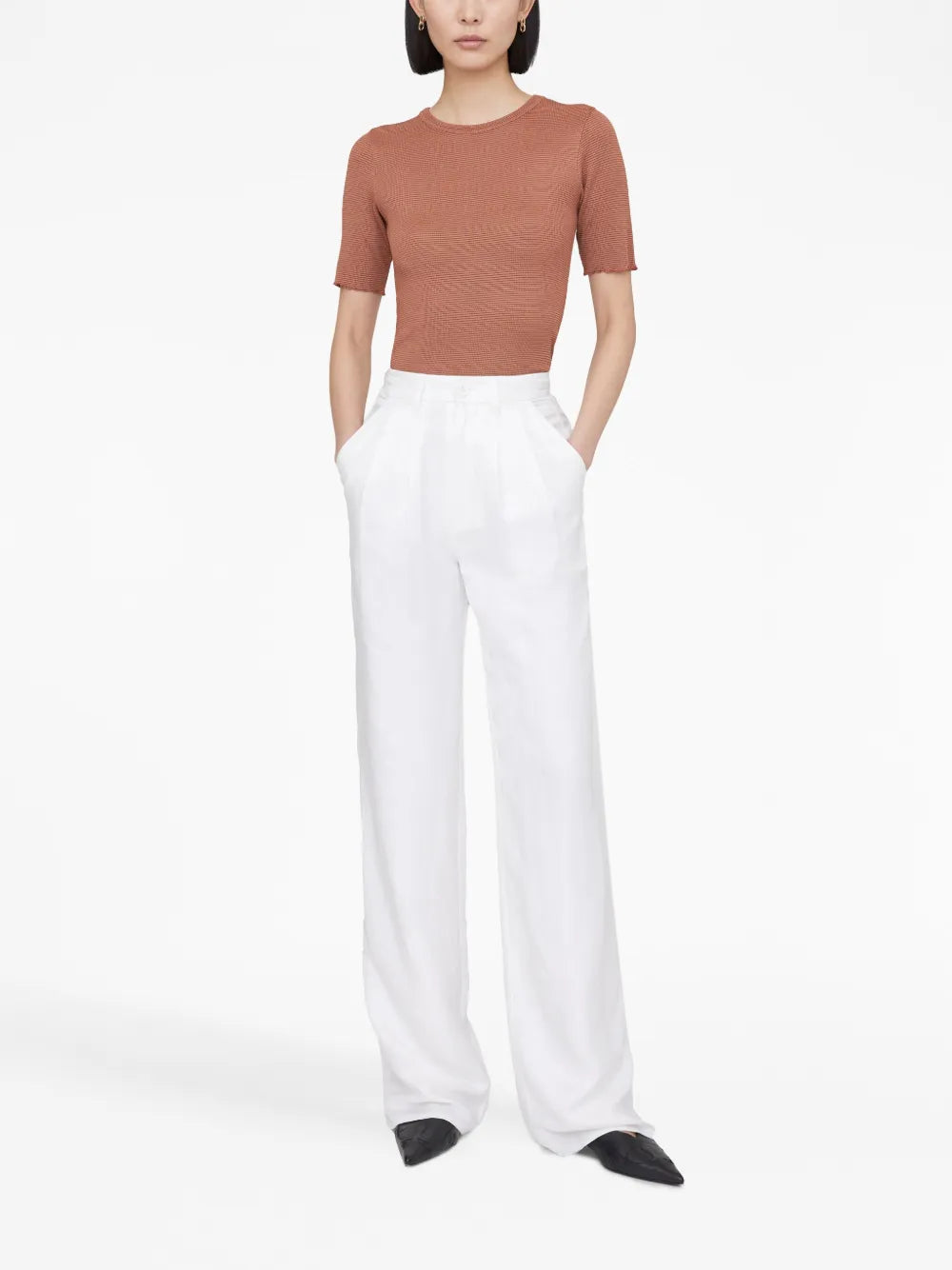 Caitlyn Crepe-Textured T-Shirt