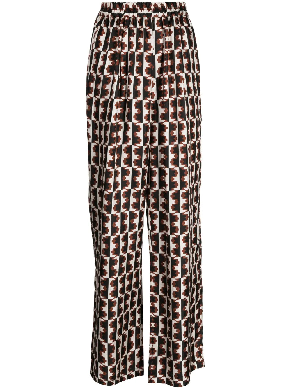 Straight-Leg Graphic-Print Trousers