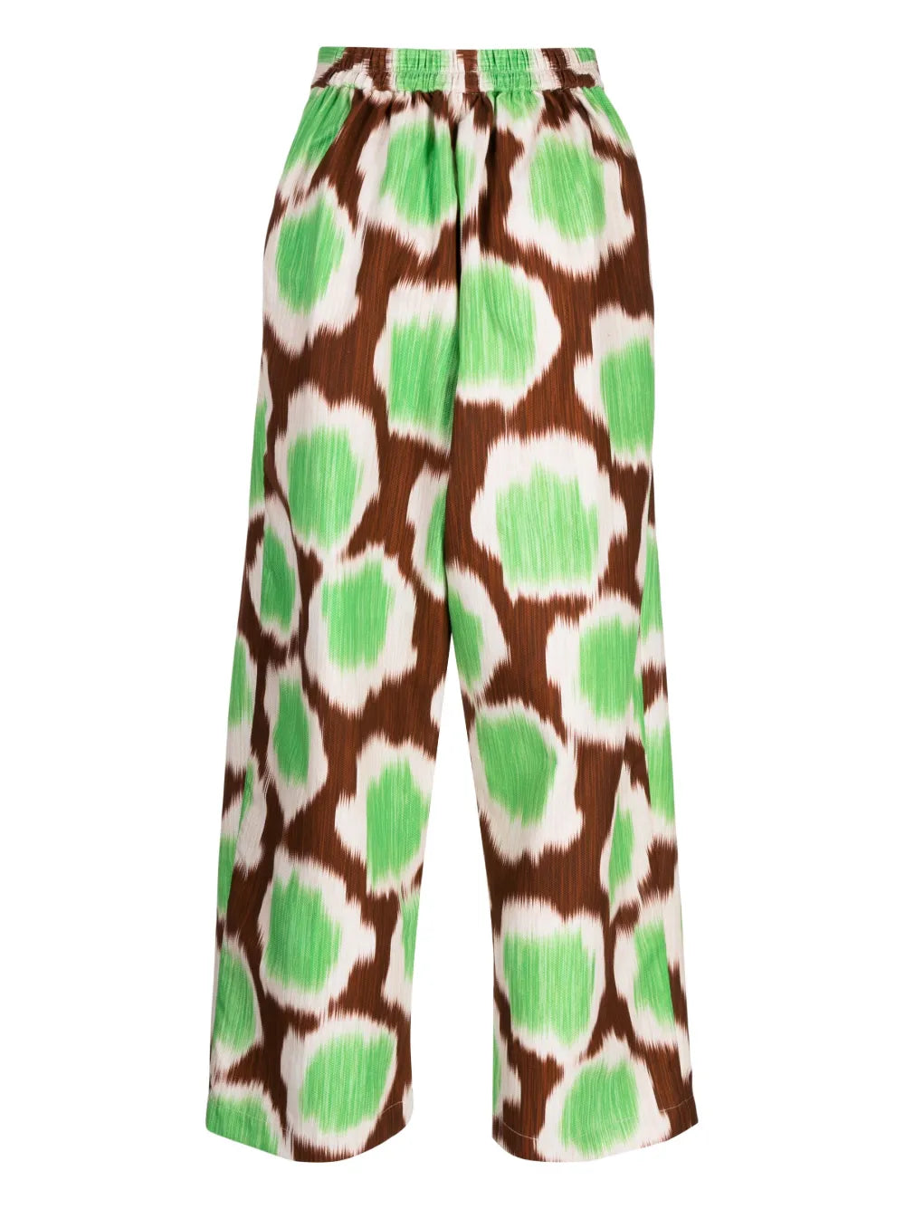 Straight-Leg Graphic-Print Trousers