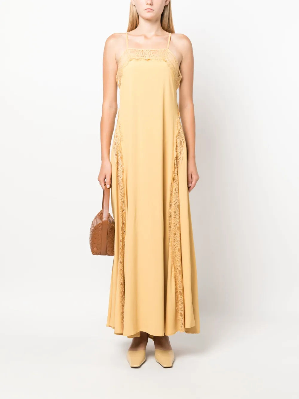 Floral-Lace Sleeveless Dress
