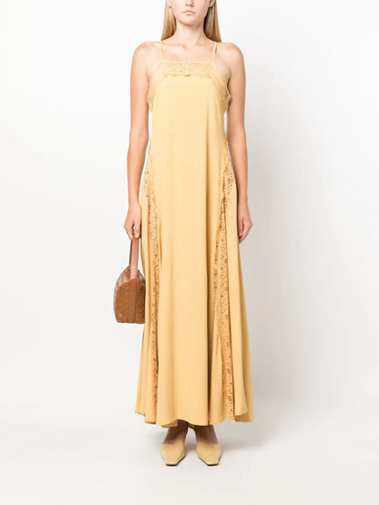 Floral-Lace Sleeveless Dress