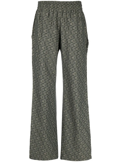 Open-Leg Monogram Trousers