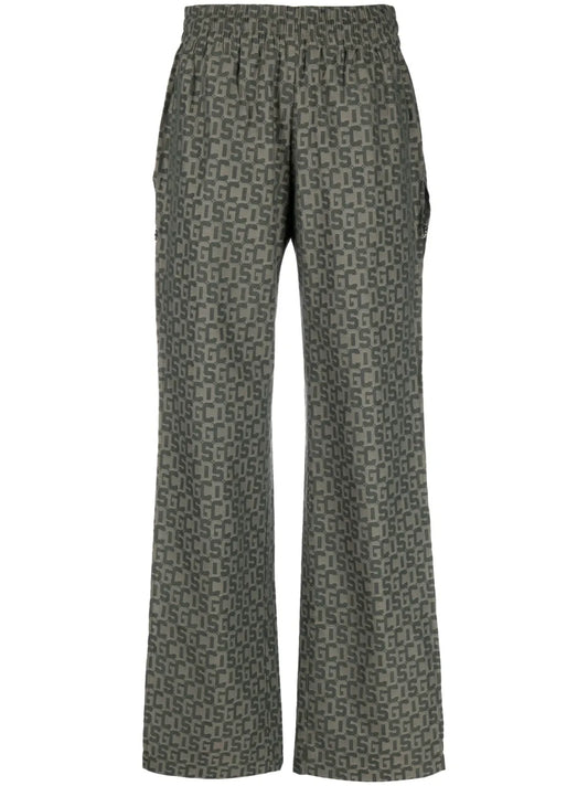 Open-Leg Monogram Trousers