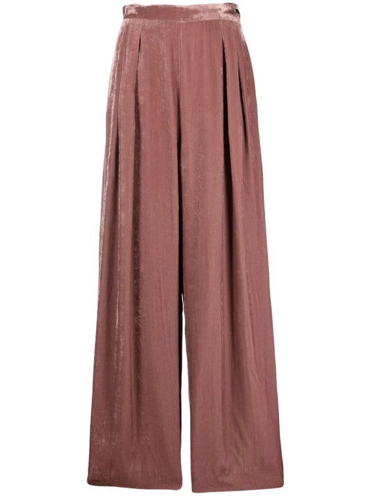 Pleated Wide-Leg Trousers