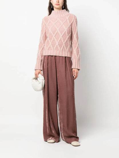 Pleated Wide-Leg Trousers