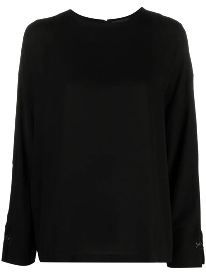 Zip-Up Round-Neck Sweatshirt