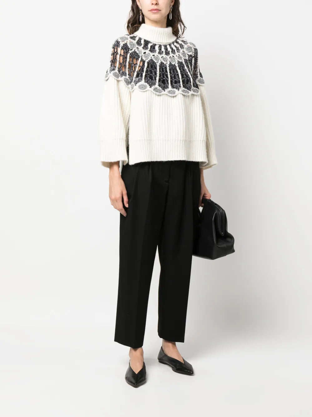 High-Waisted Tapered Trousers