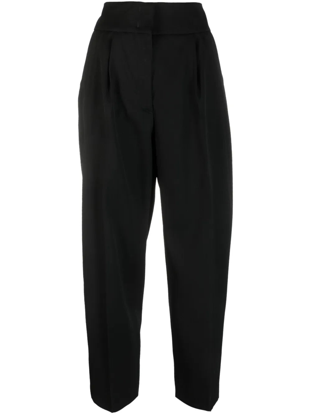 High-Waisted Tapered Trousers