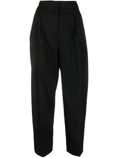 High-Waisted Tapered Trousers