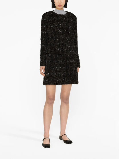 Textured High-Waist Skirt