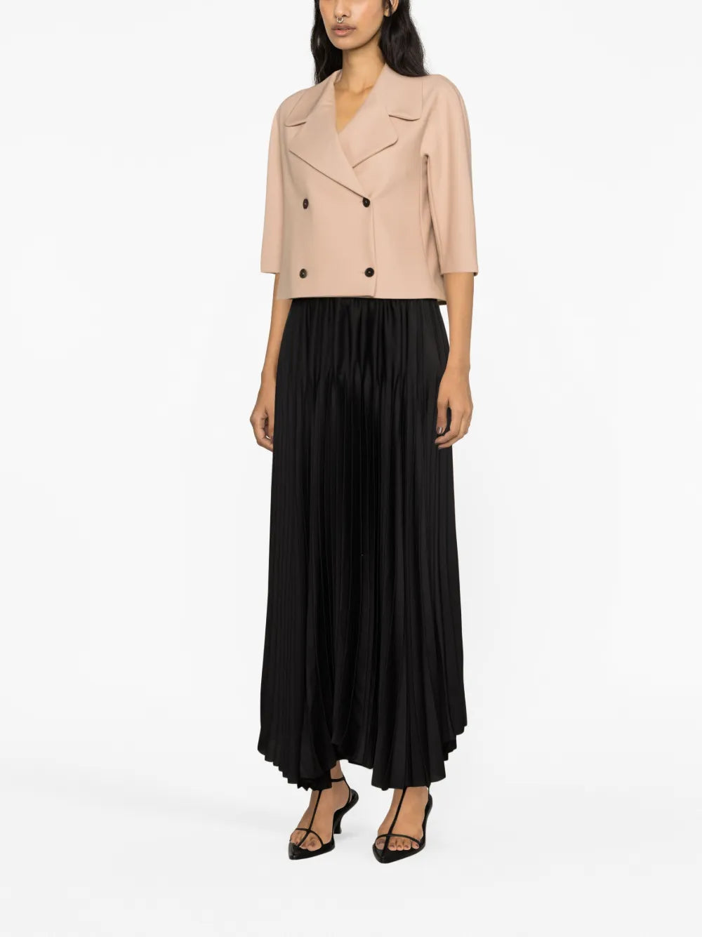 Pleated Maxi Skirt