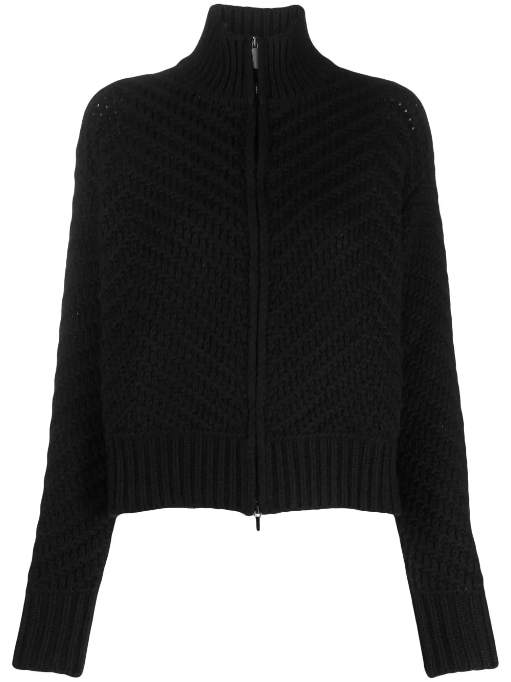 Zip-Up Cashmere Cardigan