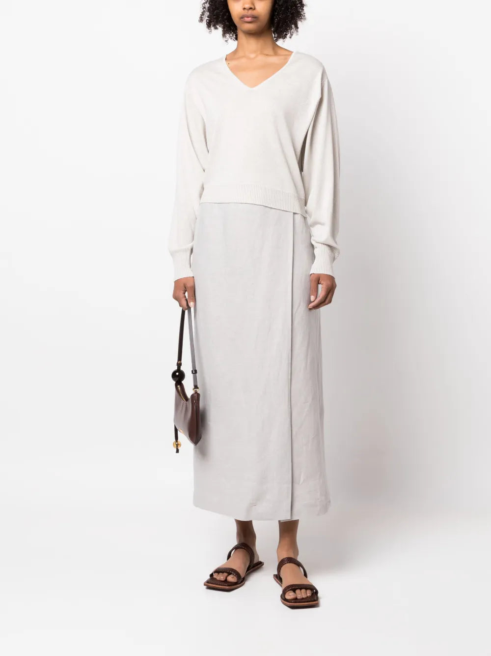 V-Neck Drop-Shoulder Jumper