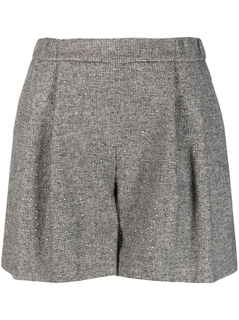 Pleated Wool-Blend Shorts